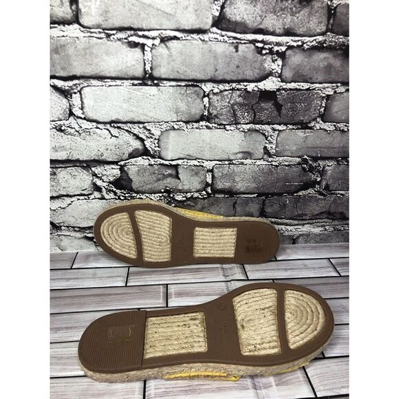 J. Crew Yellow Twisted Canvas Fabric Slide Espadrilles Sandals Women 9M US/40EU - Picture 15 of 16